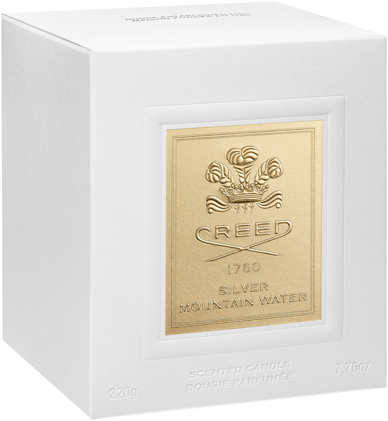 Silver Mountain Water Porcelain Candle