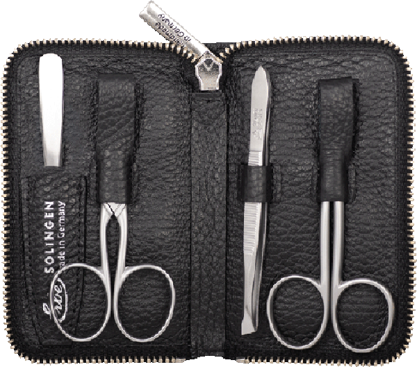 Inox Reißverschluß-Etui Schwarz