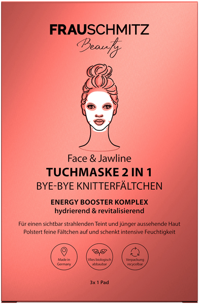 FrauSchmitz Beauty Face & Jawline Tuchmaske BYE-BYE Knitterfältchen