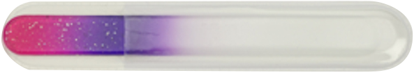 Glasfeile, doppelseitig, magenta-violett mit Glitter, Mini