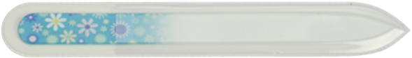 Glasfeile, doppelseitig, Blaue Margeriten