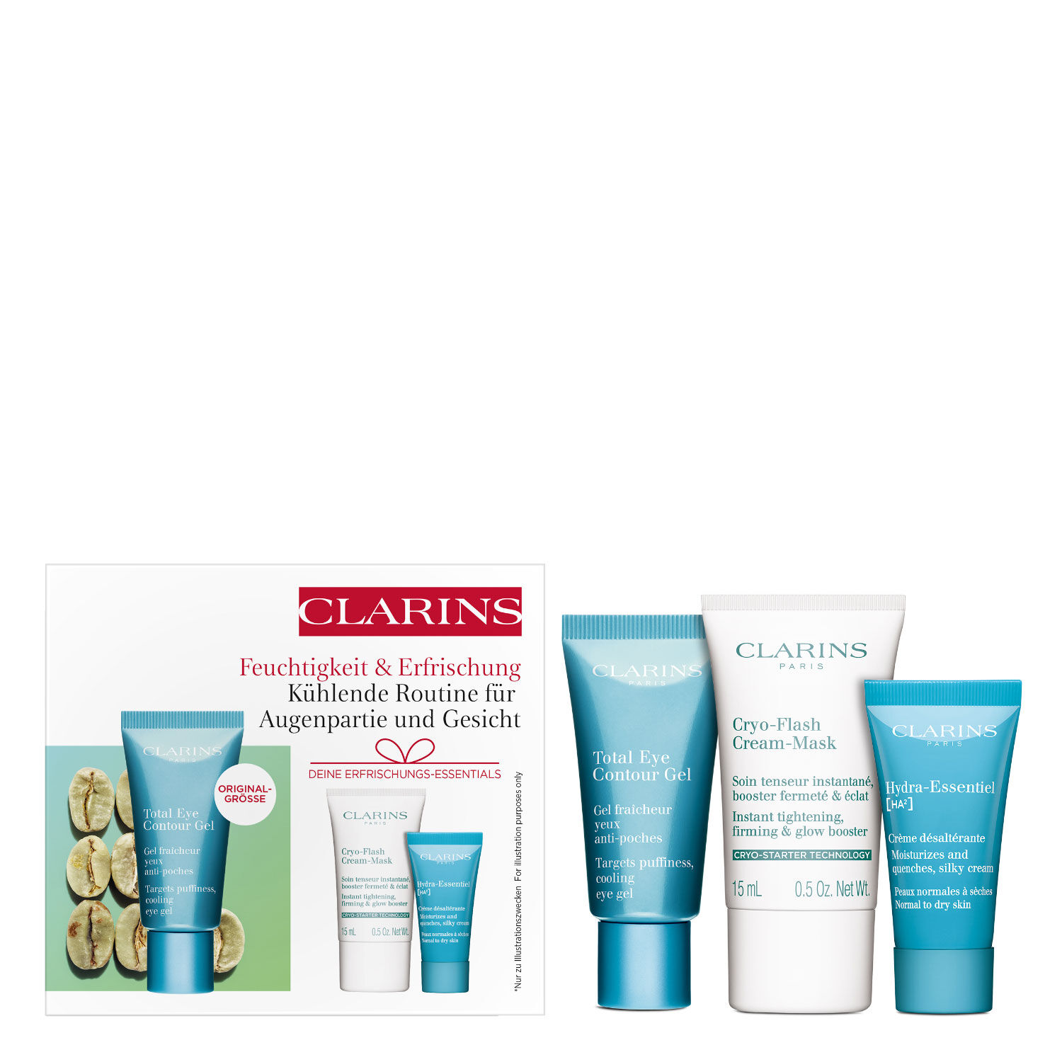 Augengel CLARINS Total Eye Contour Gel Set