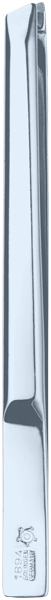 8cm, Pinzette, nickelfreie Oberfläche, schräg, in Blister