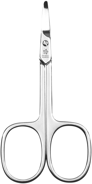 9cm, Babyschere, abgerundete Spitze, großes Auge, vernickelt, in Blister