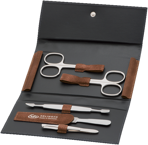 Druckknopf-Etui Velour, rostfrei
