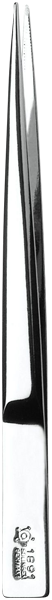 8cm, INOX Pinzette, rostfrei, satiniert, spitz, in Blister