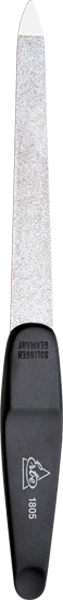 Nagelfeilen Erbe Saphir-Flachfeile mit Griff - grob/fein, verchromt - vorne spitz