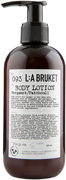093 Body Lotion Bergamot/Patchouli Cosmos Natural Certified