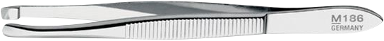 8cm, MANART Pinzette, vernickelt, gerade, schmal, in Blister