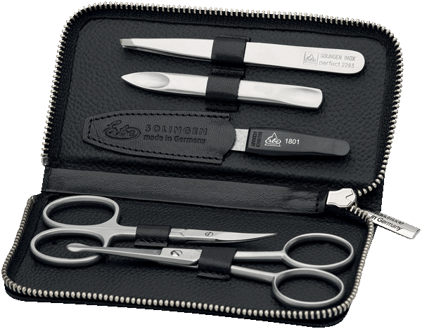 Reißverschluss-Etui Black Mamba, inox