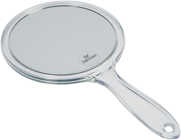 Kosmetikspiegel Fantasia Handspiegel, Acryl, 5-fach, Rückseite 1-fach