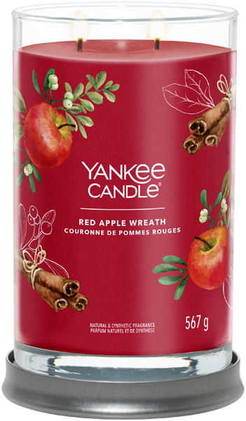 Red Apple Wreath Large Tumbler Signature