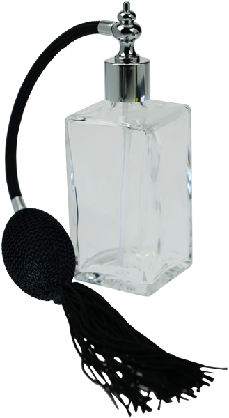 Klarglas-Flasche, eckig, Ballpumpe