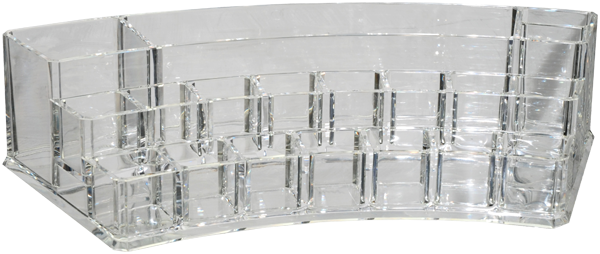 Kosmetik-Organizer, Acryl, halbrund