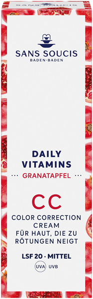 Daily Vitamins Granatapfel CC Cream für Haut die zu Rötungen neigt LSF 20