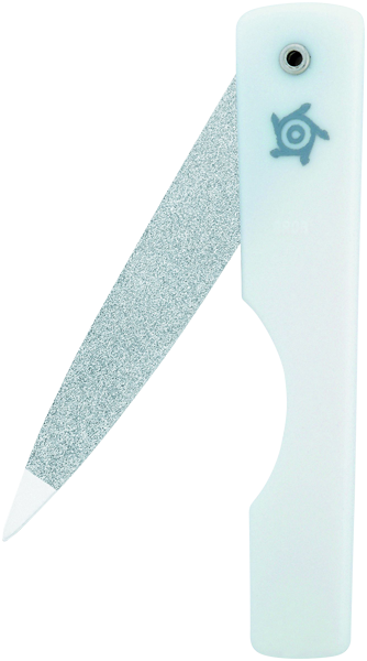 11,5cm, Saphir-Taschennagelfeile, weiß, in Blister