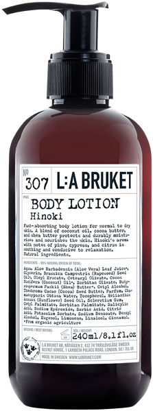 L:A Bruket 307 Body Lotion Hinoki Cosmos Organic Certified