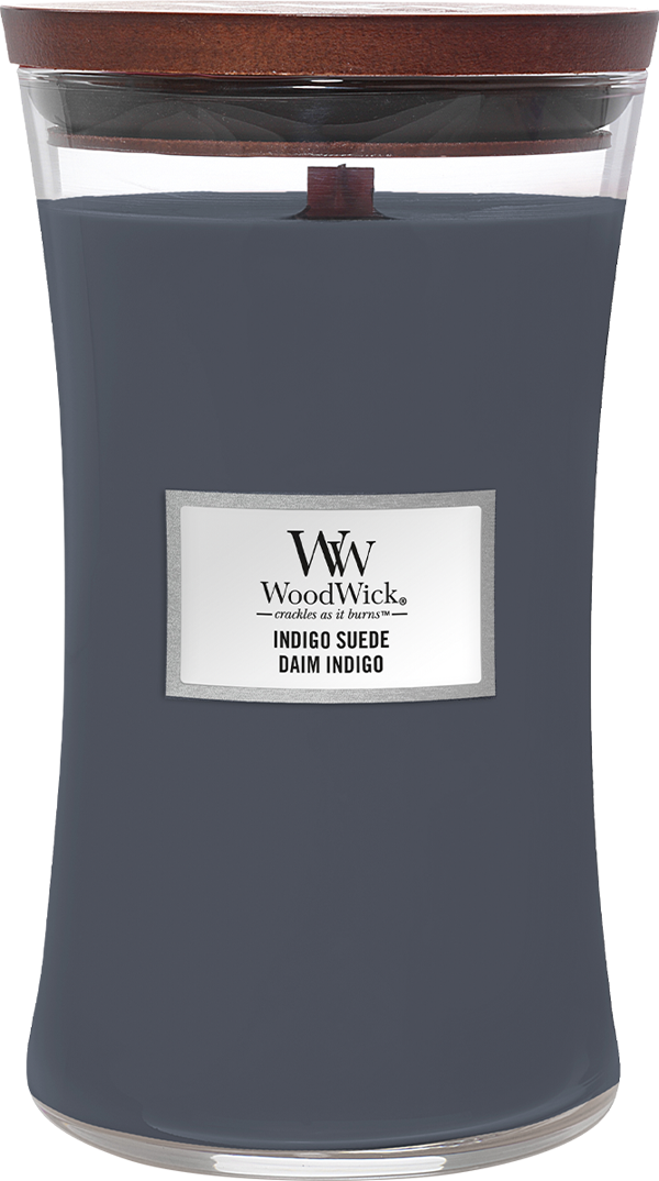 Large Hourglass Indigo Suede