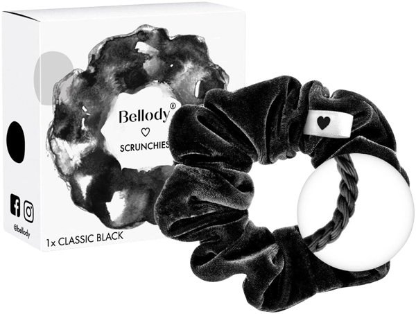 Velours Haargummi Classic Black