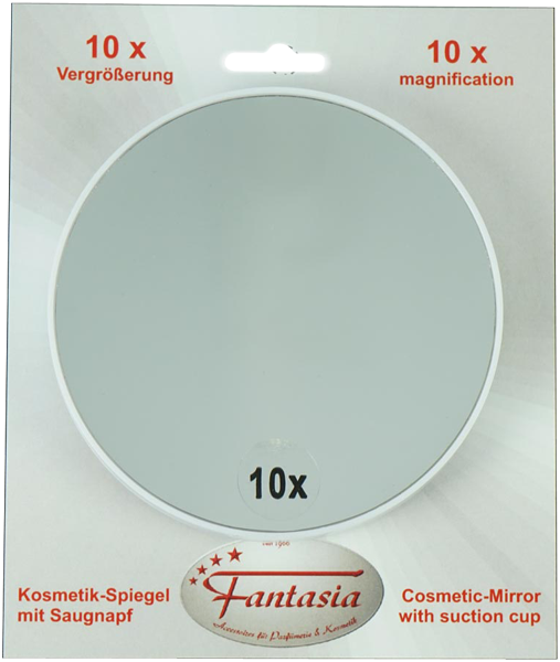 Kosmetik-Spiegel mit Saugnapf, rund