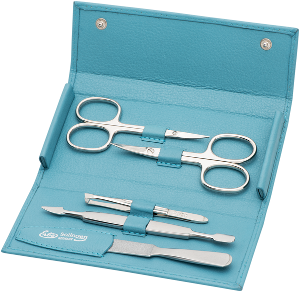 Manicure Etuis Erbe Druckknopf-Etui Siena, vernickelt