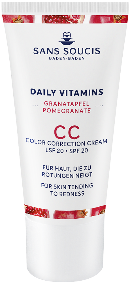 Daily Vitamins Granatapfel CC Cream für Haut die zu Rötungen neigt LSF 20
