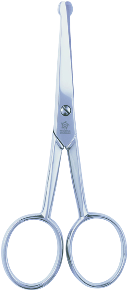 10cm, Herrenschere, gerade, nickelfreie Oberfläche, in Blister
