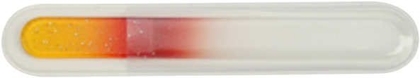 Glasfeile, doppelseitig, orange-rot mit Glitter, Mini