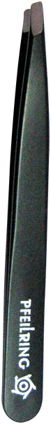 9,7cm, INOX Pinzette, schwarz matt, rostfrei, in Blister