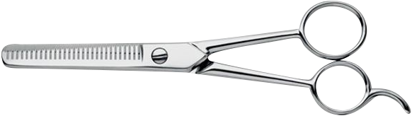 17cm, MANART Effilierschere mit Haken, vernickelt, gerade, in Blister