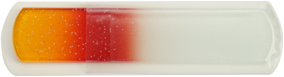 Feilen Fantasia Glasfeile, doppelseitig, orange-rot mit Glitter