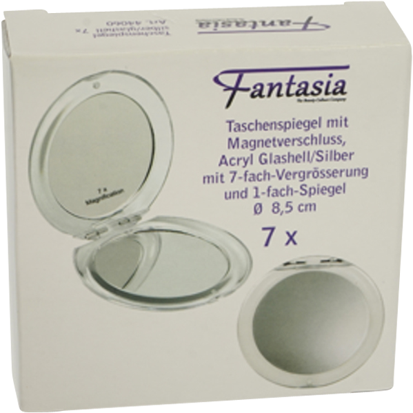 Taschenspiegel, Acryl, rund, 7-fach