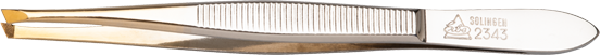 Pinzette, Goldspitze, schmal-schräg