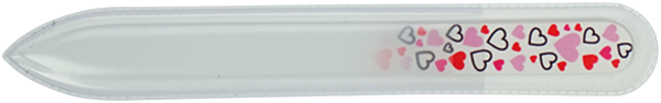 Glasfeile, doppelseitig, Herz