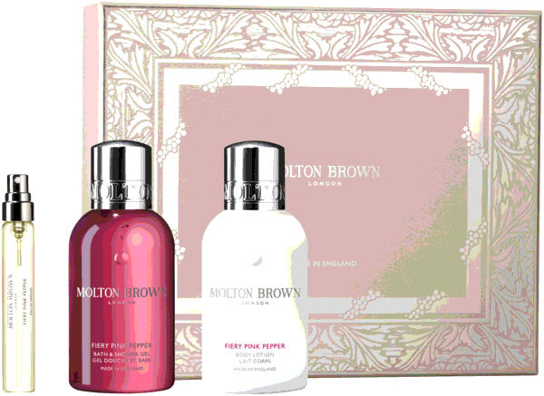 Premium Molton Brown Fiery Pink Pepper Reise Geschenkset