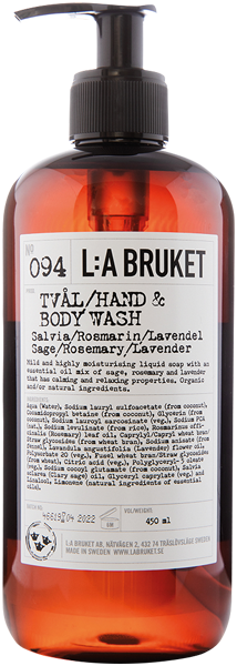 094 Hand & Body Wash Sage / Rosemary / Lavender