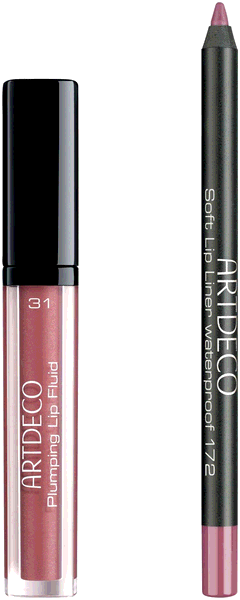 Lipliner Artdeco Plumping Lip Fluid & Soft Lip Liner Waterproof Set