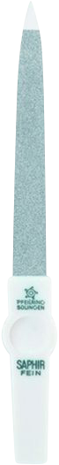 Pfeilring 13cm, Saphir-Nagelfeile, weiß, in Blister