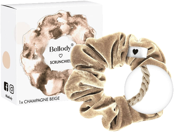 Velours Haargummi Champagne Beige