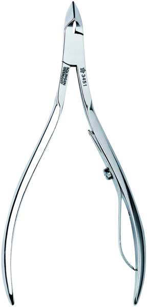 9,5cm, Hautzange, vernickelt, in Blister
