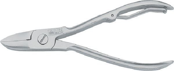 Nagelzange, professional, rostfrei - karierte Schenkel, Drahtfeder, basic