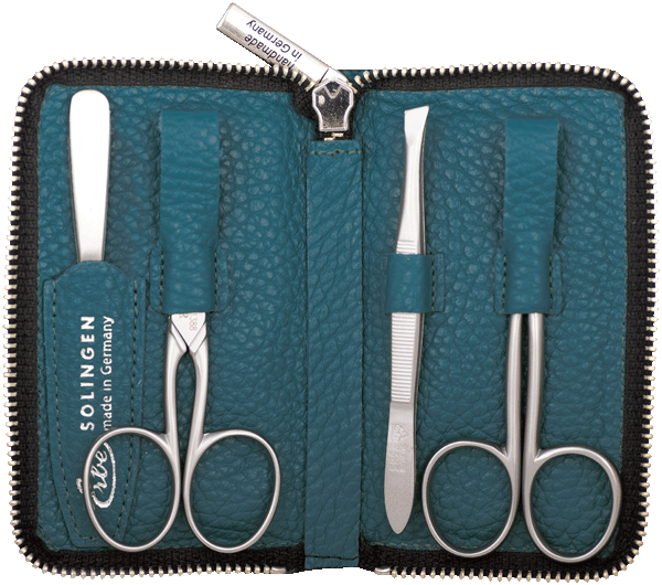 Inox Reißverschluß-Etui Petrol